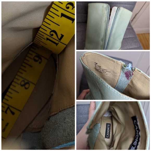 Vintage 90s platform light blue leather boots - Picture 8 of 8